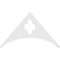 Ekena Millwork Pitch Turner Architectural Grade PVC Gable Pediment, 36"W x 21"H x 1"P (14/12) GPP036X021X100TUR - alternate 3